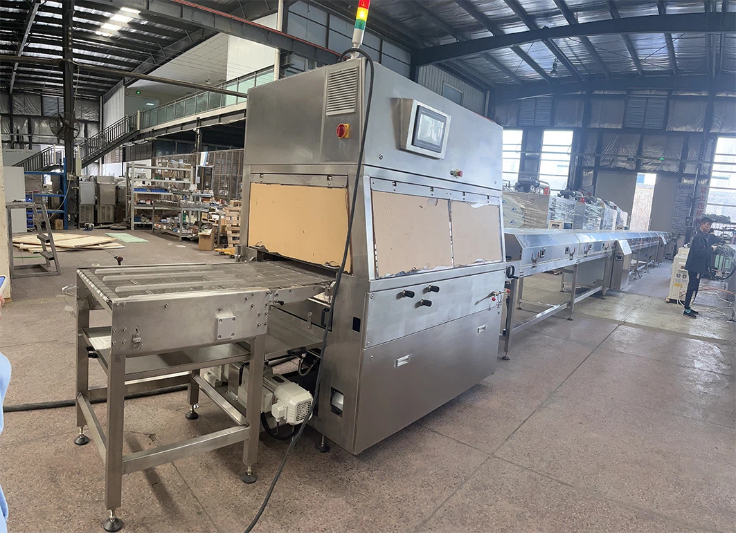 Chocolate enrobing coating machine 